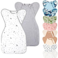 Premium Soft Cotton Swaddle Blanket Sleep Sack Arms Up Design 2 Packs 3-6 Months by Knirose