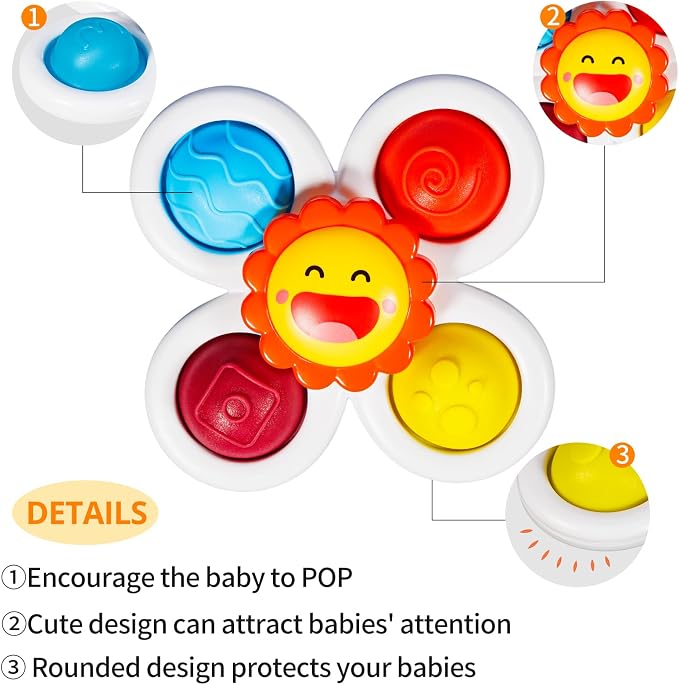 ALASOU 3PCS Pop Suction Cup Spinner Toys - Image 7