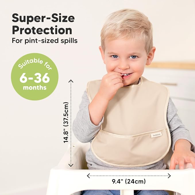 3-Pack Waterproof Baby Bibs for Eating - Image 3