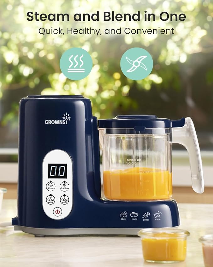 GROWNSY Baby Food Maker with Steam Basket, One Step Baby Food Processor Steamer - Image 8