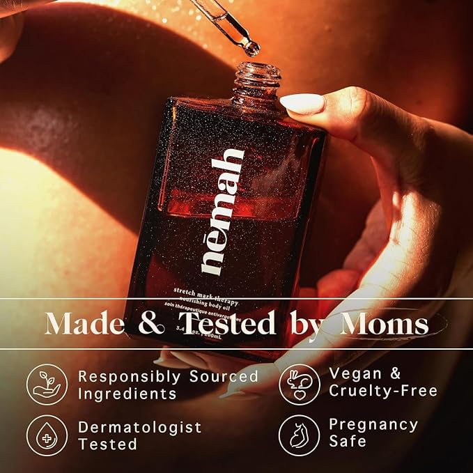 Nemah - Nourishing Belly Oil for Pregnant Women - Hydrating Stretch Mark Oil - - Image 4