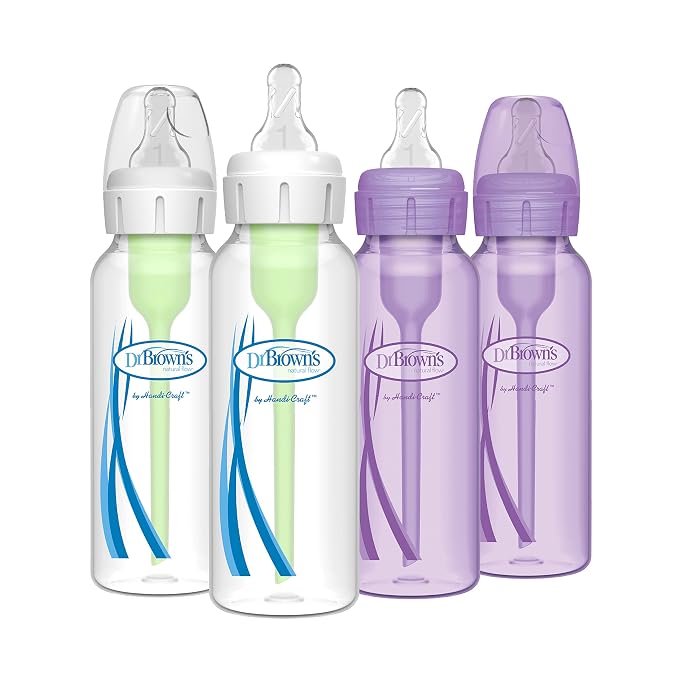 Dr. Brown’s Natural Flow® Anti-Colic Options+™ Narrow Baby Bottles, 8 oz/250ml by DrBrowns