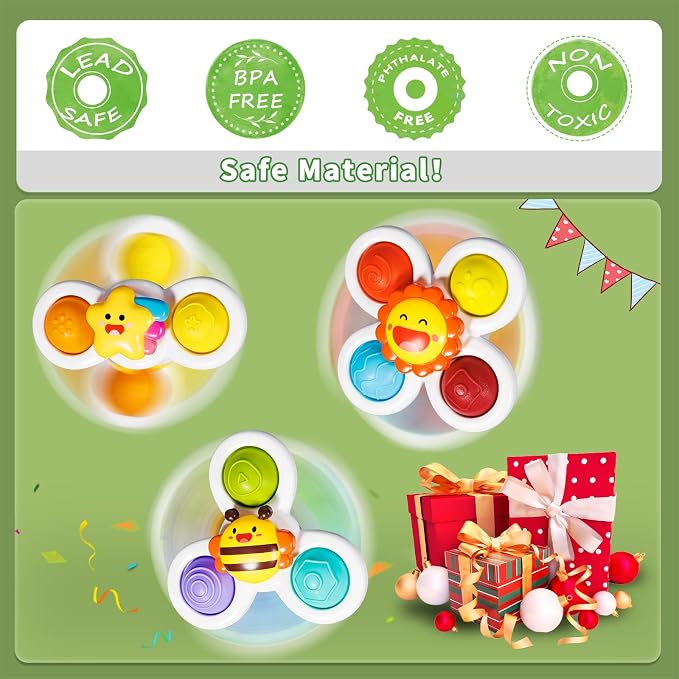 ALASOU 3PCS Pop Suction Cup Spinner Toys - Image 4