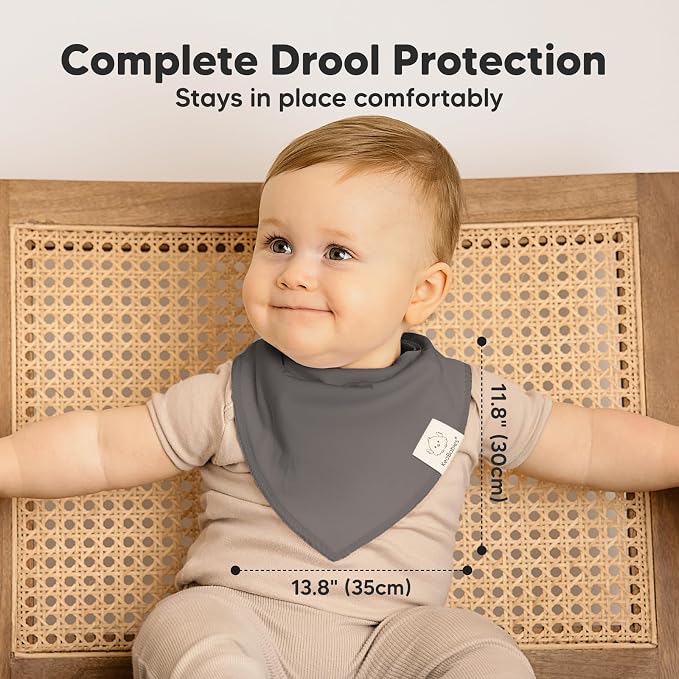 8-Pack Organic Baby Bandana Bibs - Image 5