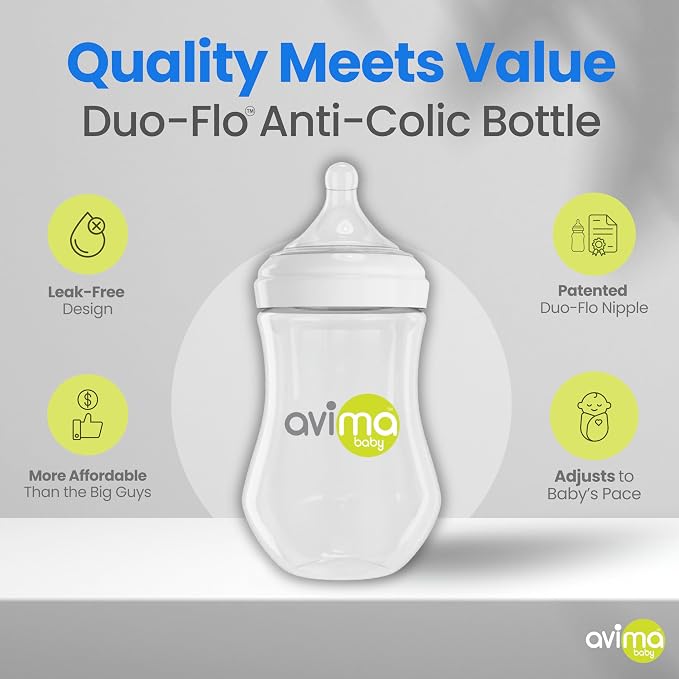 Avima Baby 9 oz Anti Colic Baby Bottles - Image 5
