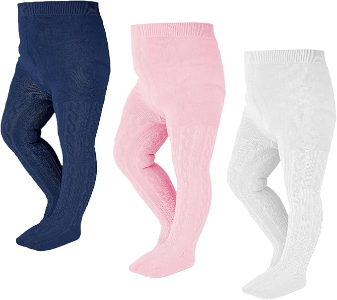 EPEIUS Baby Girl Tights Thick Cable Knit Leggings Stockings Cotton Pantyhose by EPEIUS