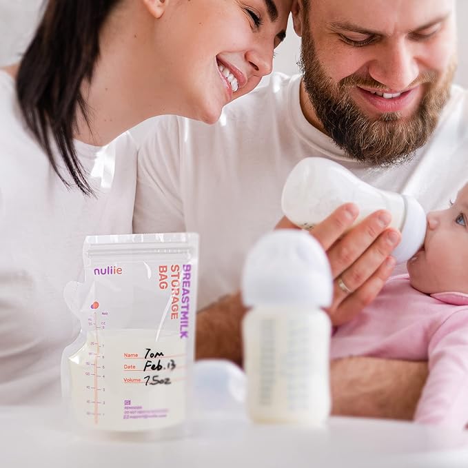 Nuliie 80 Pcs Breastmilk Storage Bags, 8 OZ Breast Milk Storing Bags, BPA Free - Image 9