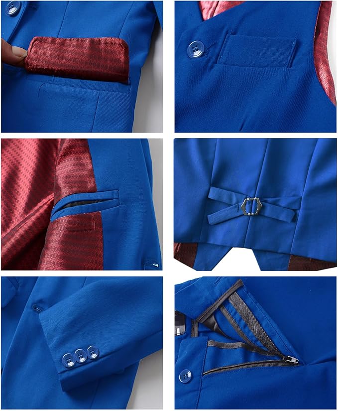 Boys Suit for Kids Tuxedo Suits for Wedding Formal Suit Set Toddler Boy Dress - Image 6