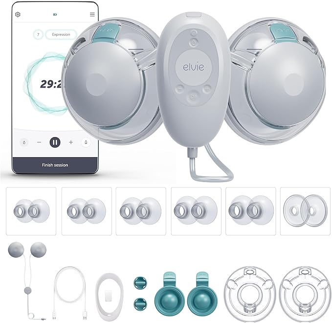 Elvie Stride 2 Hospital-Grade, App-Controlled Double Breast Pump by Elvie