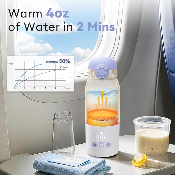 Portable Bottle Warmer for Travel, Dual Heating Modes Baby Milk Warmer On The - Image 5