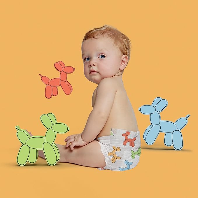Hello Bello Premium Diapers Size 1, Balloon Buddies Designs, 32ct Jumbo Pack - Image 5