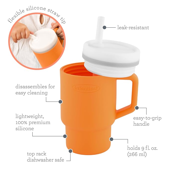 Infantino My 1st Tumbler, Silicone Sippy Cup - Image 5