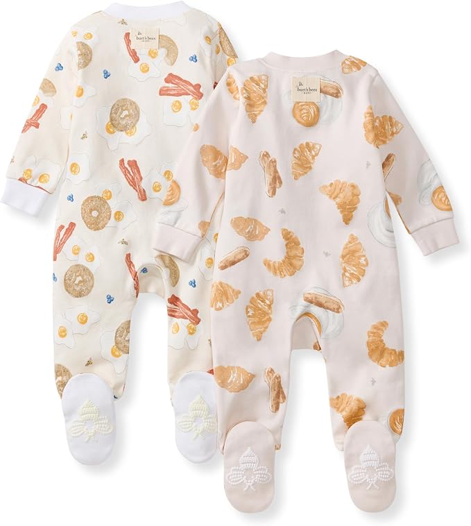 Burt’s Bees Baby Boys' One-Piece Sleep and Play 100% Organic Cotton PJs - Image 2