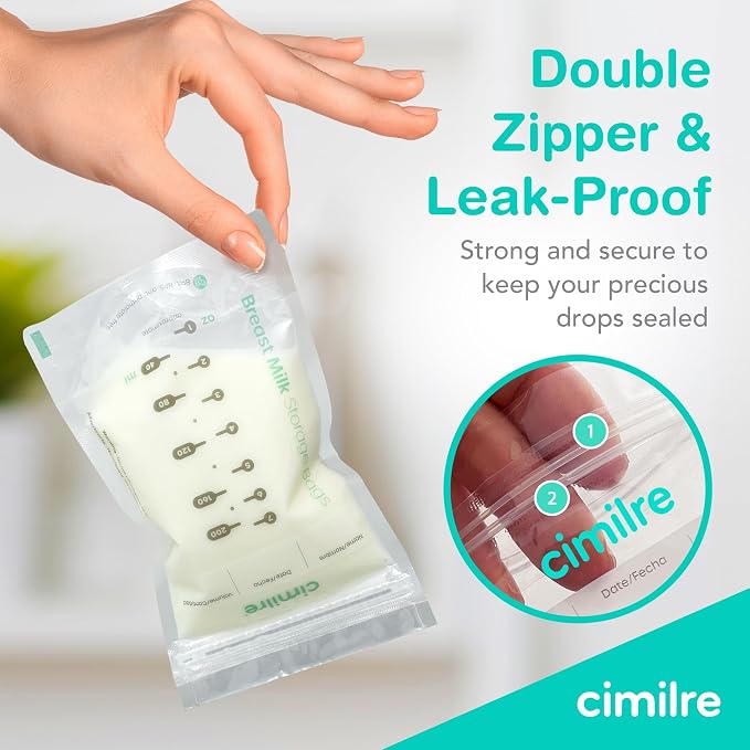 Cimilre S7 Dual Pro Rechargeable Breast Pump & Breast Milk Storage Bags Bundle - Image 8