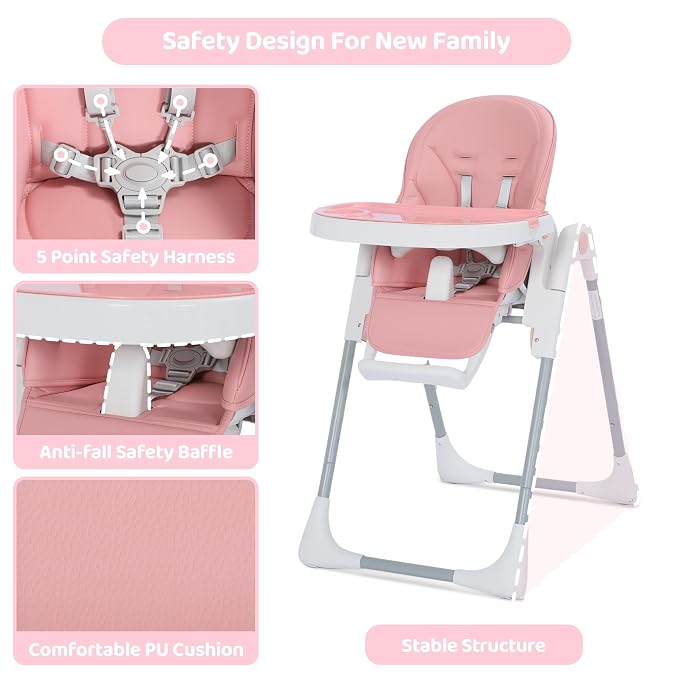 3 in 1 Foldable Baby High Chair, Infant High Chairs - Image 6