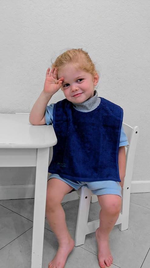 Matz Mini Terry Towel Slip On Baby Bibs | Full Coverage | Ultra Absorbent 100% - Image 4