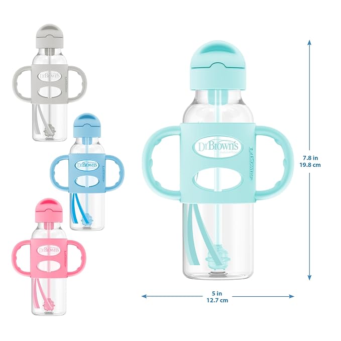 Dr. Brown's Milestones Narrow Sippy Straw Bottle, Spill-Proof - Image 10