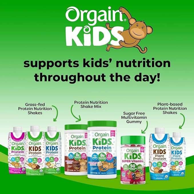 Orgain Kids Protein Powder Shake Mix, Vanilla Bean Ice Cream - 8g Grass-Fed - Image 8