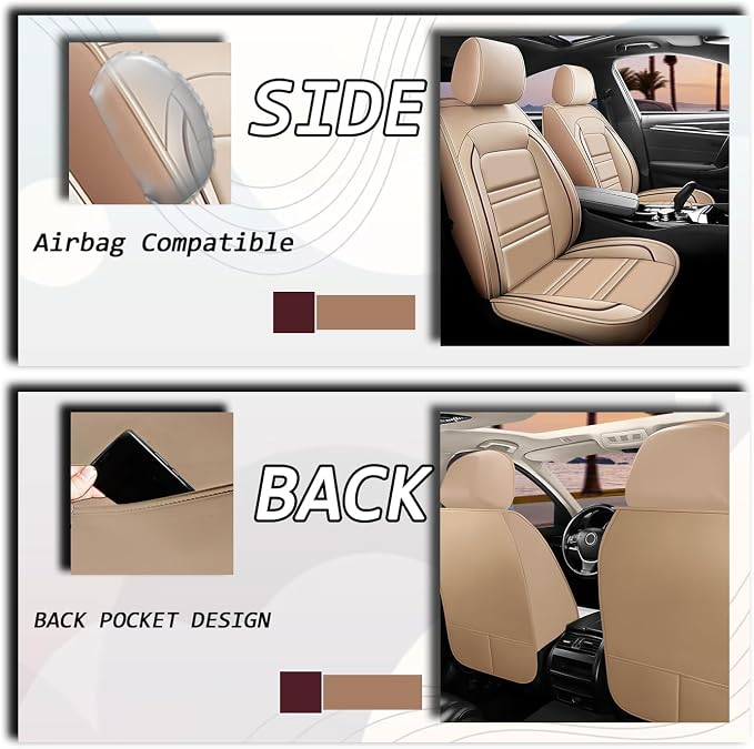 Seat Covers for Cadillac SRX 2004-2016 | 5-Seats Leather Seat Covers - Image 6
