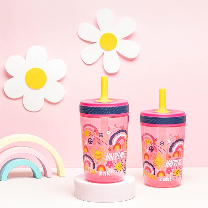 Zak Designs Kelso 15 oz Tumbler Set, Leak-Proof Screw-On Lid - Image 2