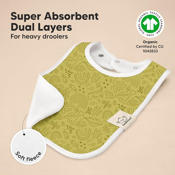 KeaBabies 8-Pack Organic Baby Bibs - Image 4
