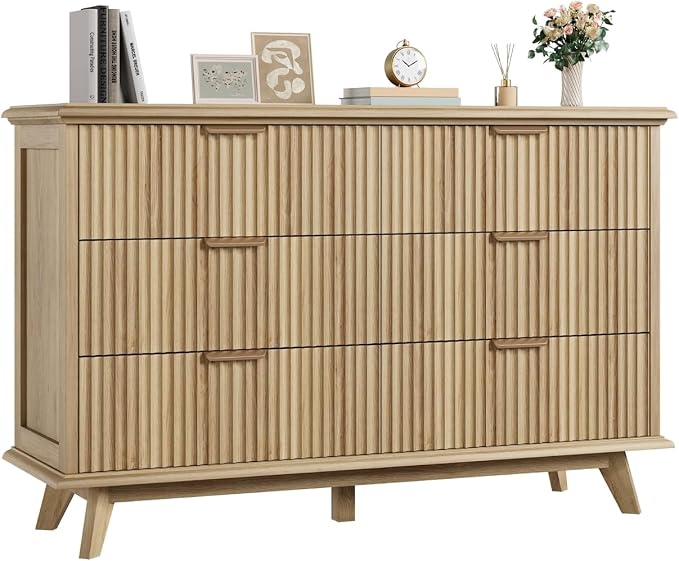 QUW Fluted Dresser for Bedroom by QUW