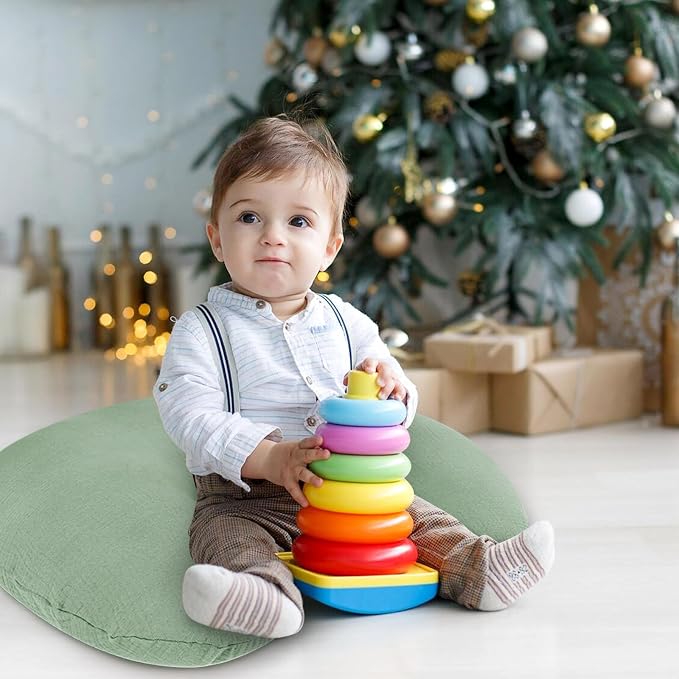 Hooyax Muslin Nursing Pillow Cover, Soft Breathable Feeding Slipcover - Image 5