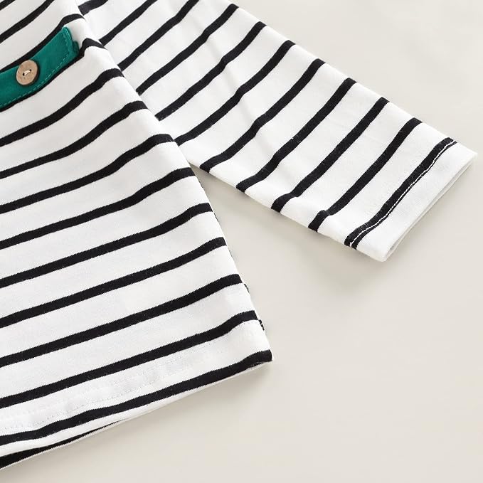 Toddler Baby Boy Clothes Solid Color Long Sleeve Crewneck Sweatshirt Top Casual - Image 4