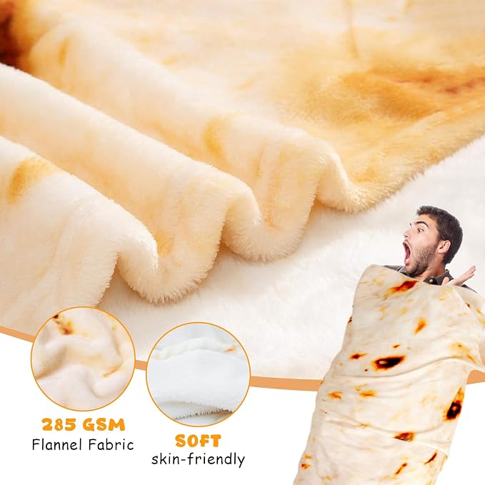 Lhedon Tortilla Blanket Adult Size 80 Inches, Blankets Queen Size Birthday Gifts - Image 5
