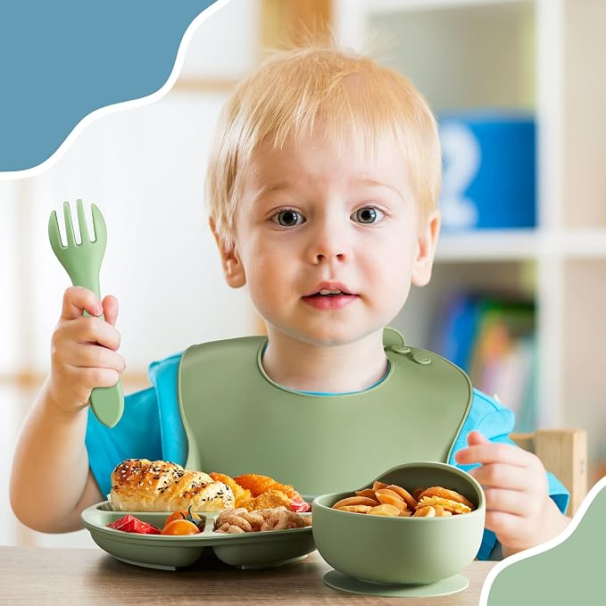 10 Pack Silicone Baby Feeding Set, Toddlers Led Weaning Feeding Supplies - Image 7