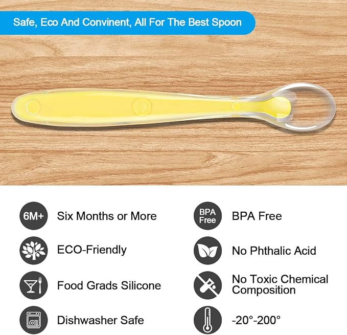 Vicloon Baby Silicone Spoons, Infants Utensils Feeding Supplies, Soft Tip BPA - Image 7