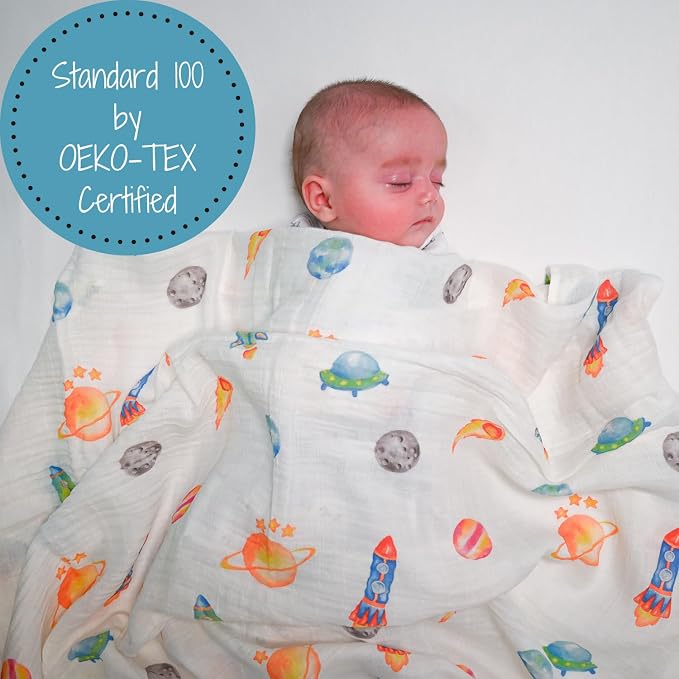 LollyBanks Swaddle Blanket, 100% Cotton Baby Blanket, Soft Muslin Swaddle - Image 4