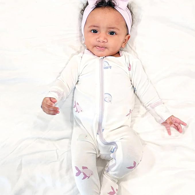 Bamboo Little Soft Baby Footie Pajamas, Baby Clothes, Newborn Sleepers - Image 7