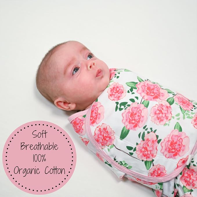 LollyBanks Swaddles 100% Organic Cotton Baby Girl Essentials, 0-3 Months - Image 2