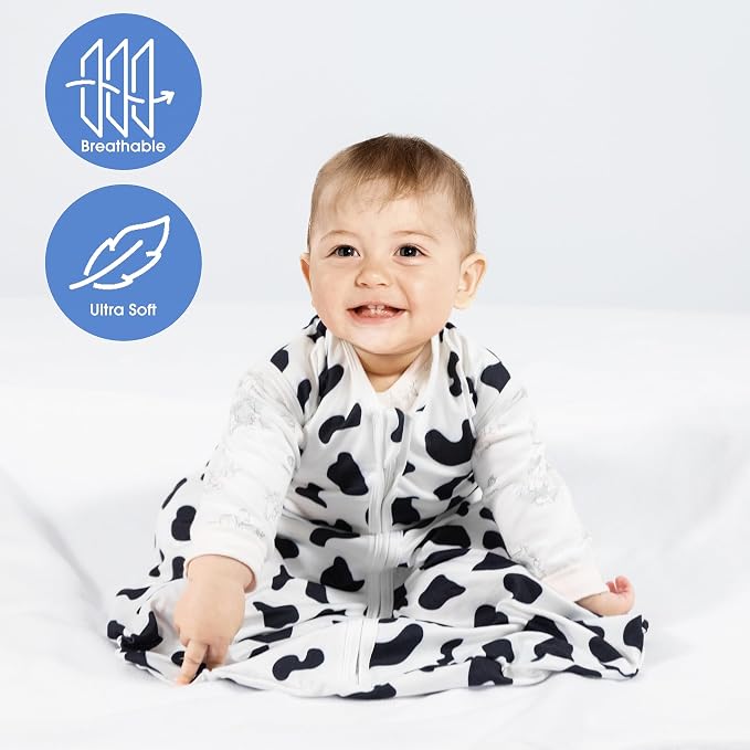Baby Sleep Sack 0-6 Months Baby Wearable Blanket 100% Rayon Cotton 2-Way Zipper - Image 2
