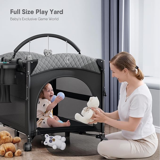 4 in 1 Baby Bassinet, Pack and Play, Bedside Crib Sleeper, Diaper Changer - Image 4