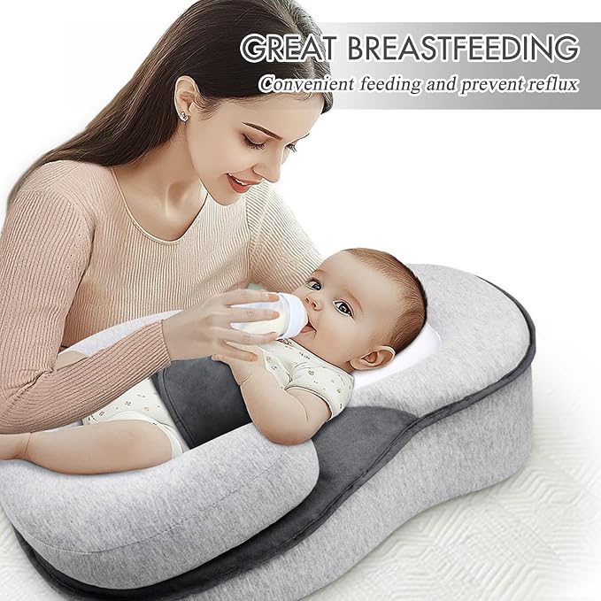 Baby Lounger Pillow, Rest Nest Bassinet Snuggle wih Safety Strap Breastfeeding - Image 5