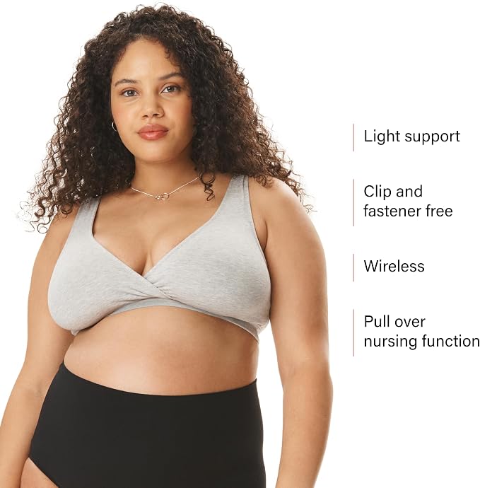 Motherhood Maternity Womens Soft Cotton Spandex Wrap Front Maternity & Nursing - Image 6