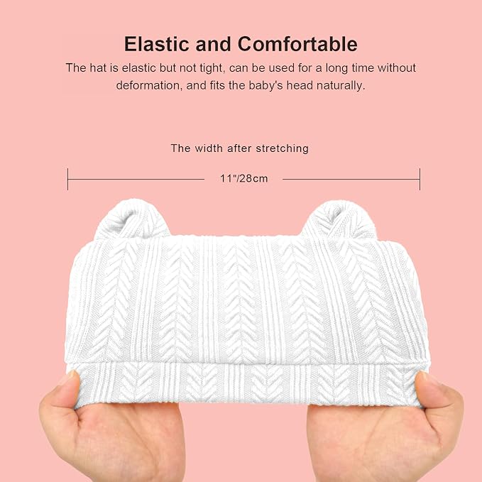 DRESHOW BQUBO 6 Pack Baby Hats for Boys Girls Unisex Baby Hat Soft Knit Cap - Image 6