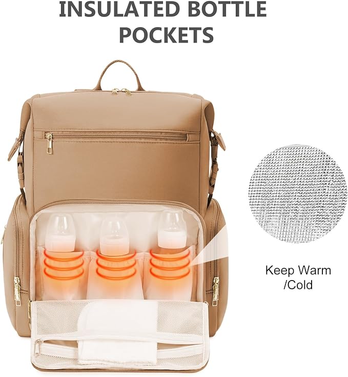 CEI-CEI Neoprene Diaper bag Backpack Waterproof Baby Changing Bags - Image 2