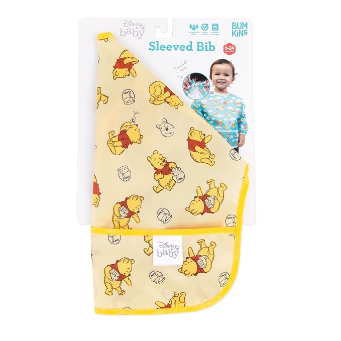 Bumkins Disney Sleeved Bib for Girl or Boy, Baby and Toddler for 6-24 Mos - Image 6