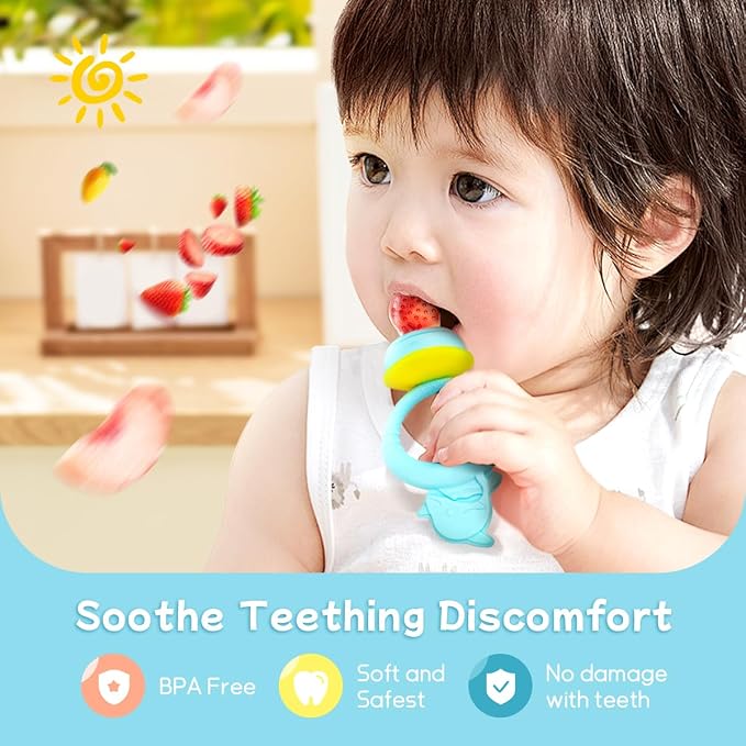 Baby Solids/Frozen Fruit Feeder Pacifier, Infant Teether Toy 4M+, BPA-Free - Image 7