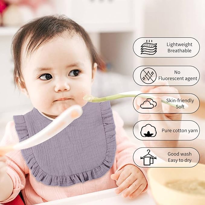 Baby Bibs Muslin Drool Teething Drooling Bibs - Image 3