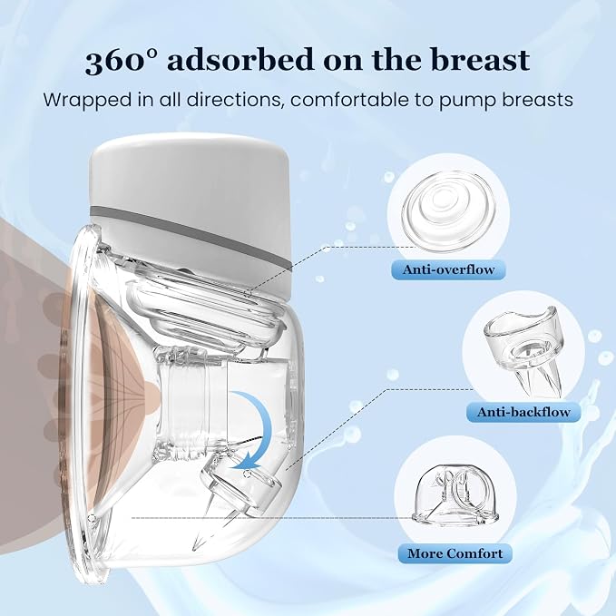 M6 Electric Breast Pump, 4 Mode & 12 Levels, LED Display, Wearable Hands-Free - Image 2