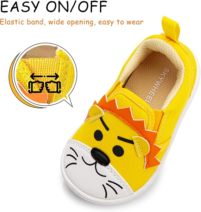 SKYWHEEL Toddler Slip On Shoes Wide Toe Box Barefoot Casual Canvas Walking - Image 2