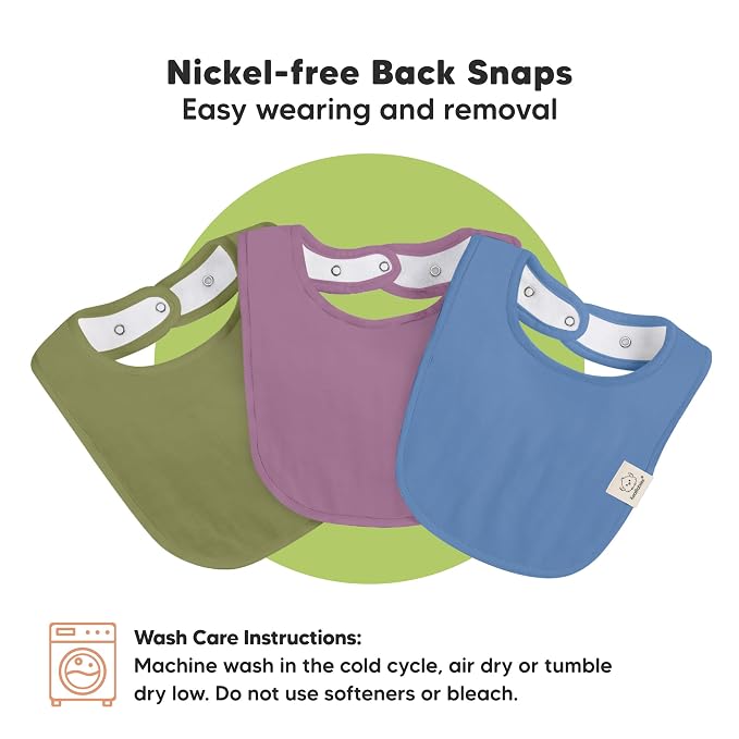 8-Pack Organic Baby Bibs for Boys, Girls - Image 9