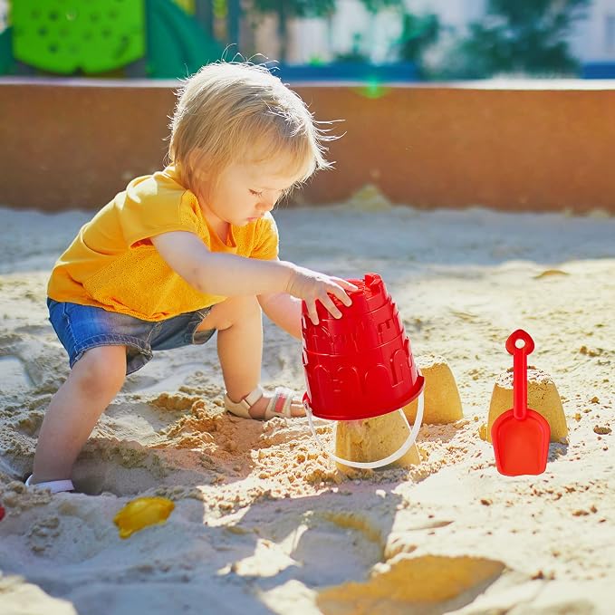 Chivao 6 Pack 7 Inch Beach Sand Buckets and Shovels Sets Castle Model Sand - Image 7