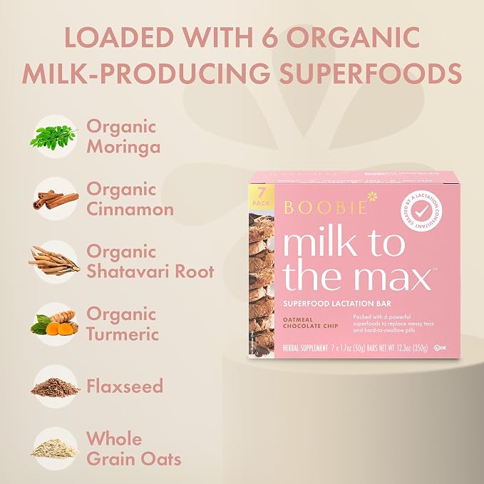 Boobie Bar Superfood Oatmeal Chocolate Chip Lactation Bar - Image 4