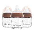 Natural Glass Baby Bottles Gentle & Extra Slow Flow, Newborn Breastfeeding by Numvim