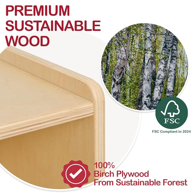 Monläurd® 100% Birch Baby Changing Table - Image 2